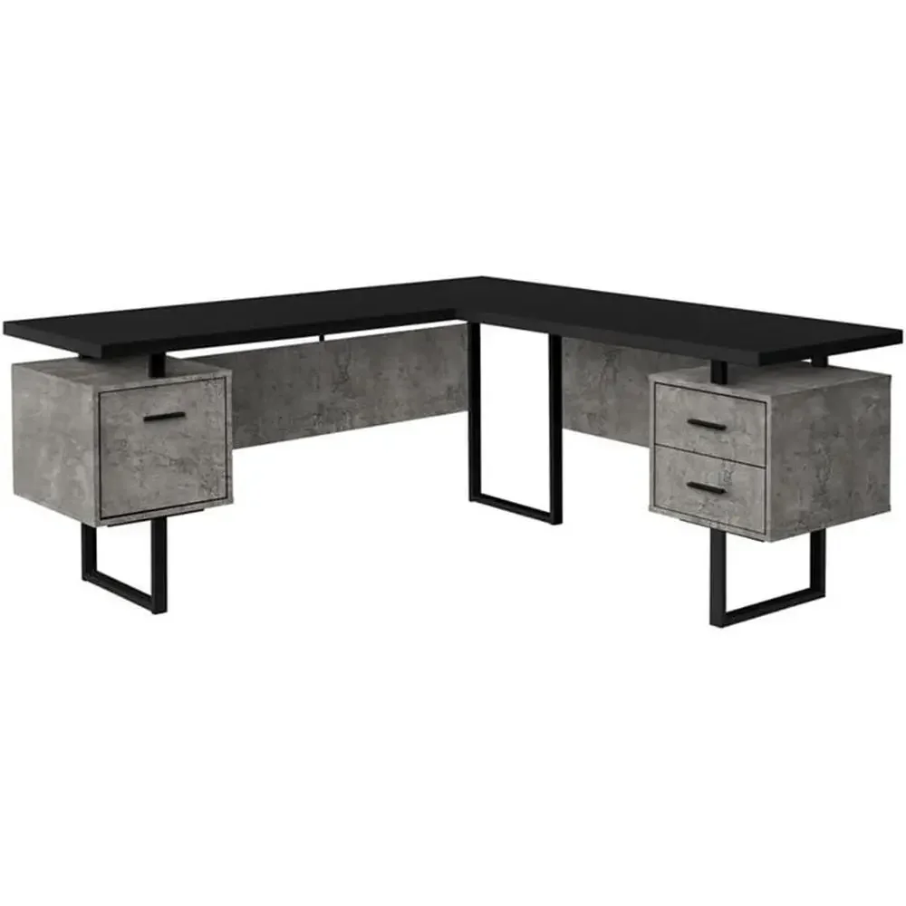 Desk Setup L Shaped - L-Shaped 70 Computer Desk with Storage