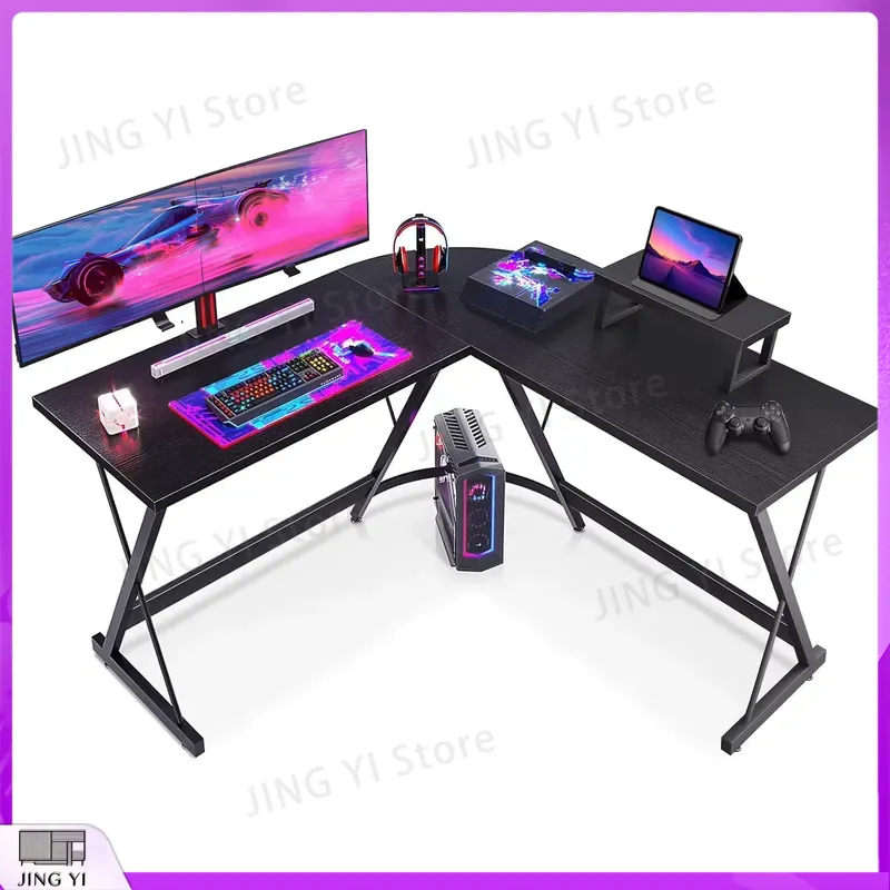 Desk Setup L Shaped - L Shaped Gaming Desk with Monitor