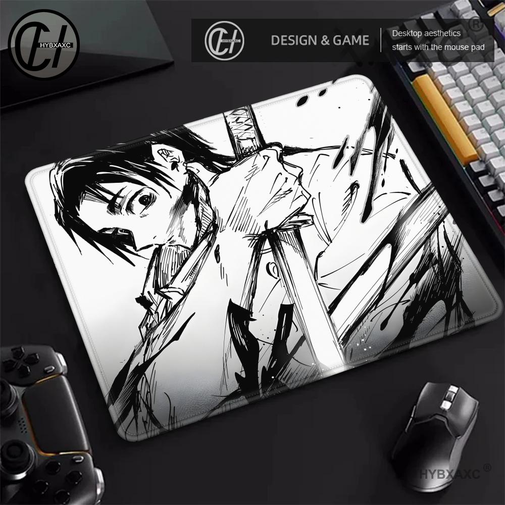Desk Setup Black And White - Black and white anime Mouse Pad