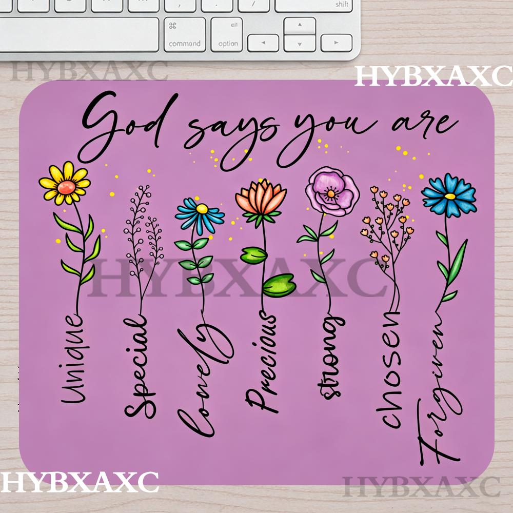 Desk Setup Quotes - HYBXAXC Colorful Flower Quote Small Mouse