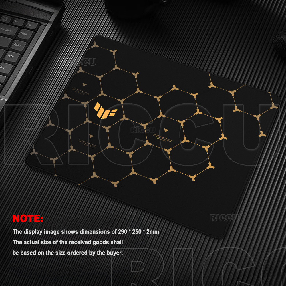 Desk Setup Black And White - Hexagon TUF Gaming Mouse Pad Rubber