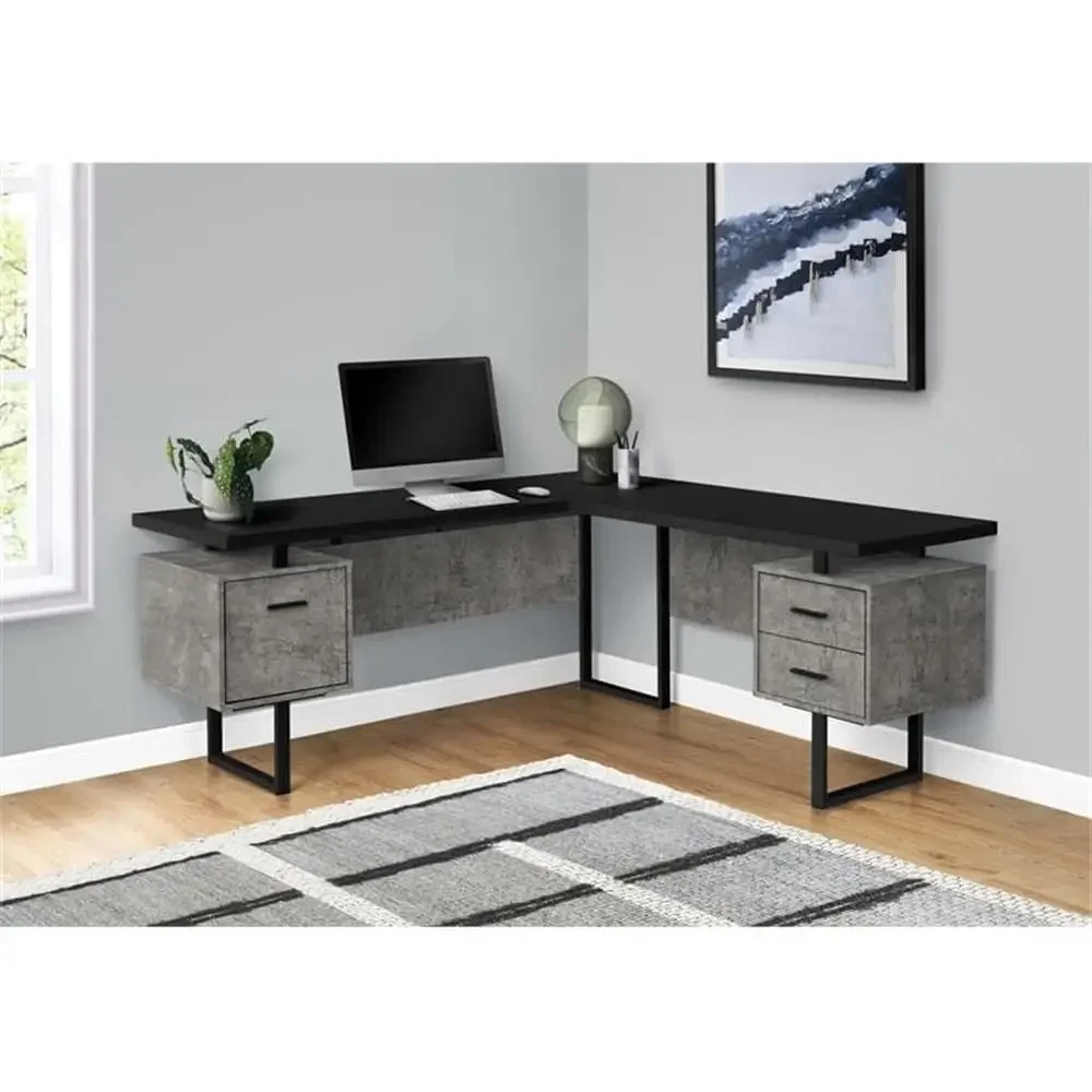 L-Shaped 70 Computer Desk with - Desk Setup L Shaped review and price