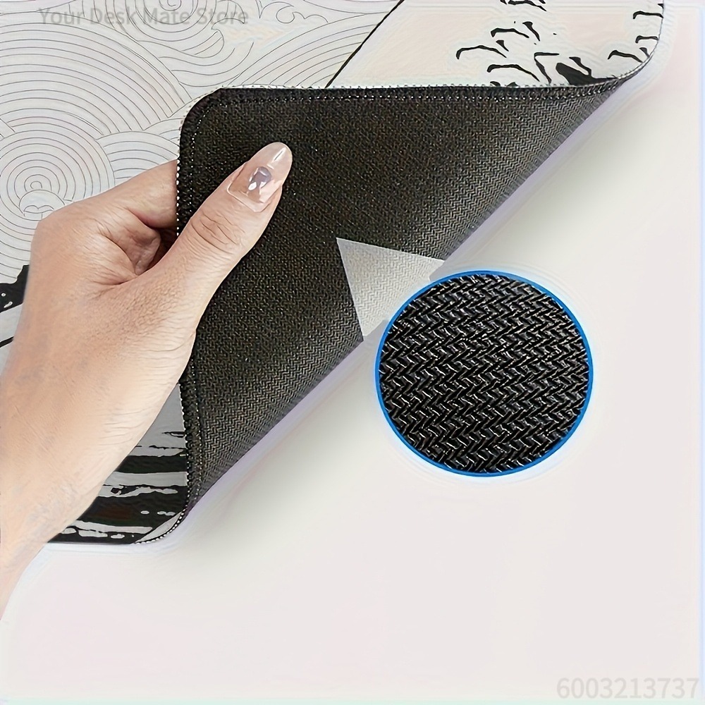 Black White Wave Art XXL Desk  - Desk Setup Black And White review and price