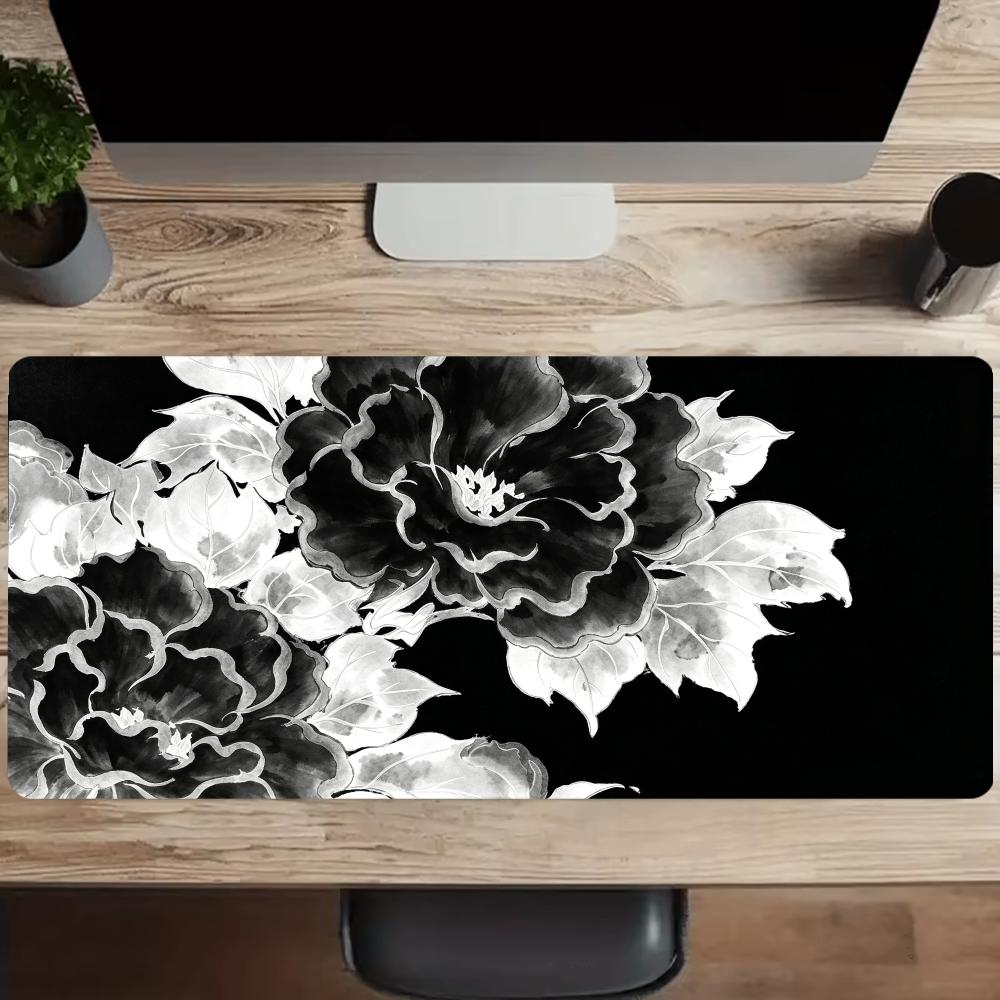 Black and White Ink Dyed Peony - Desk Setup Black And White review and price