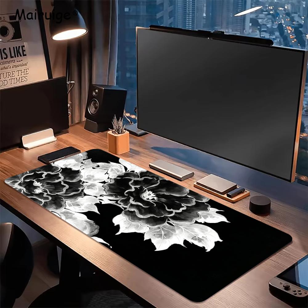 Black and White Ink Dyed Peony - Desk Setup Black And White review and price