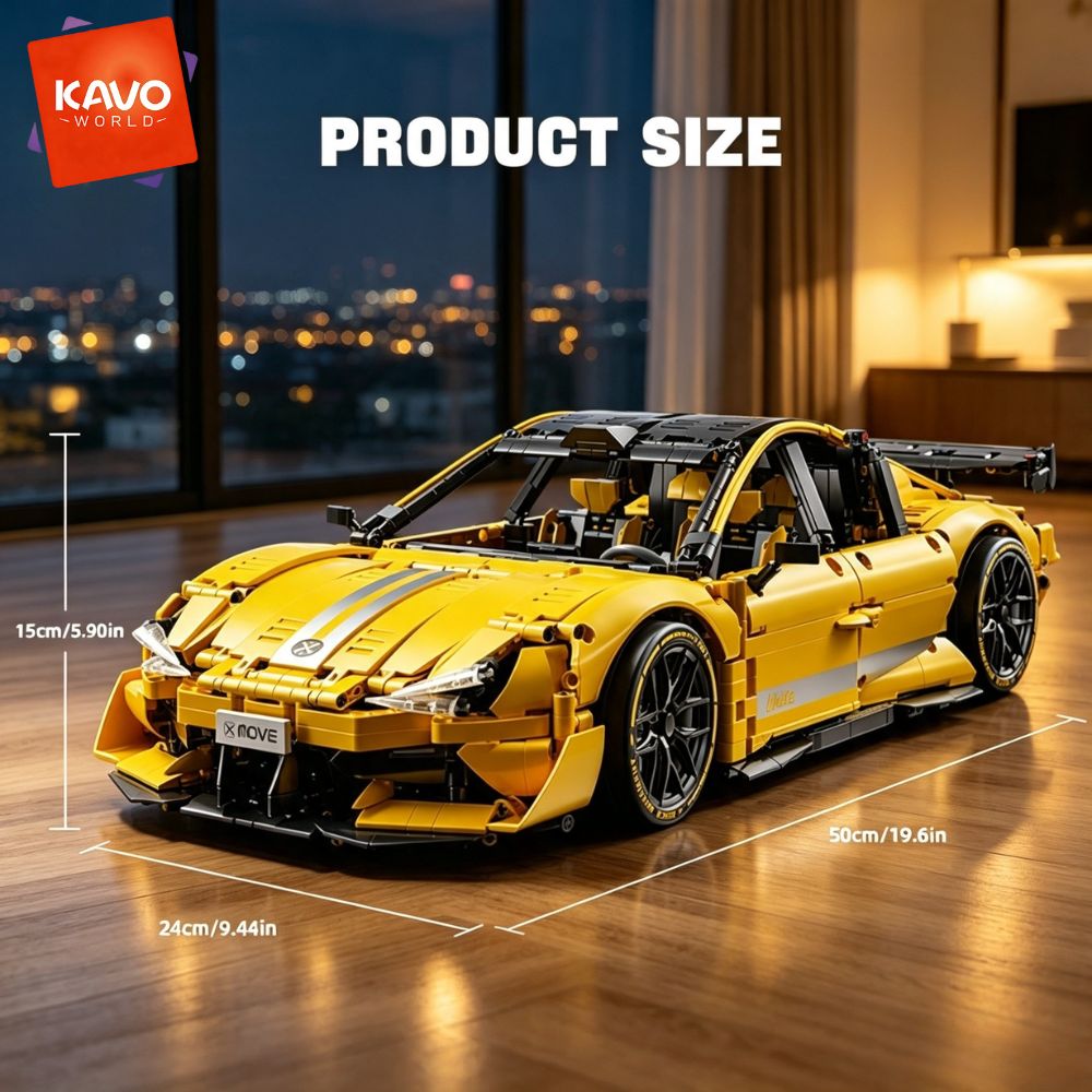 KAVOWORLD 2143pcs Yellow 1:10  - Yellow Desk Setup review and price