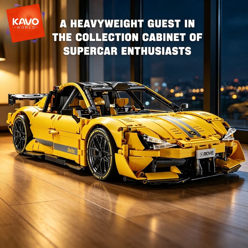 KAVOWORLD 2143pcs Yellow 1:10  - Yellow Desk Setup review and price