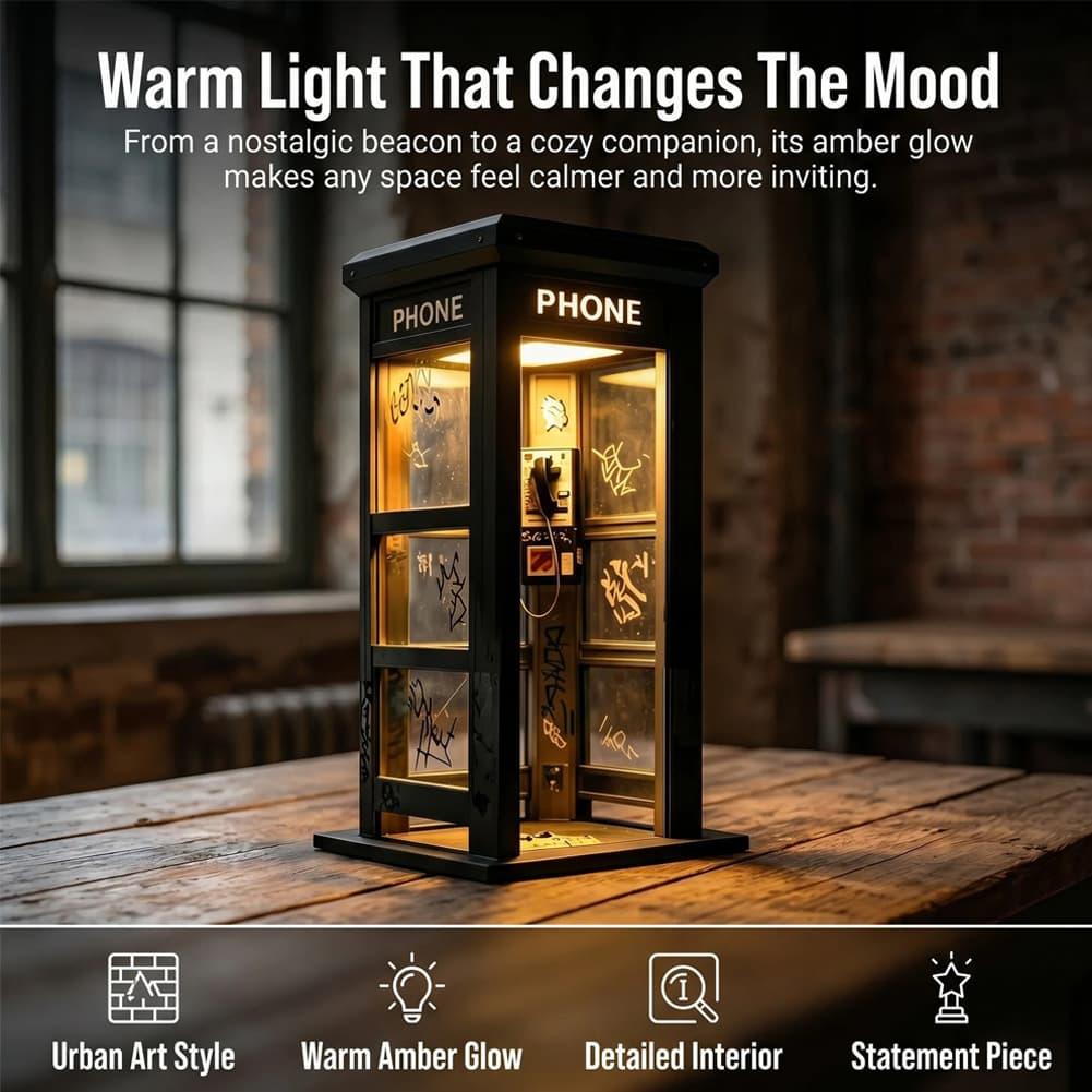 Retro Graffiti Phone Booth Tab - Desk Setup Light review and price