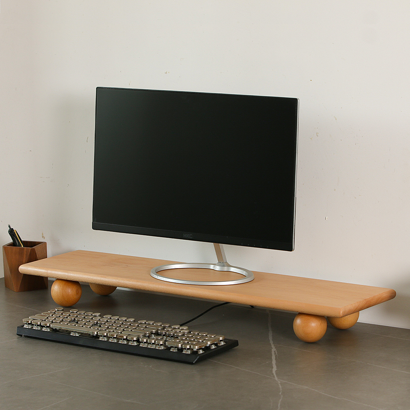 Solid Wood Monitor Riser Lapto - Desk Setup Laptop And Monitor review and price