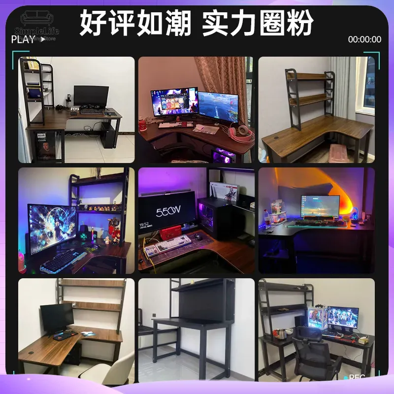Corner Gaming Desk Computer De - Desk Setup Dual Monitor And Laptop review and price
