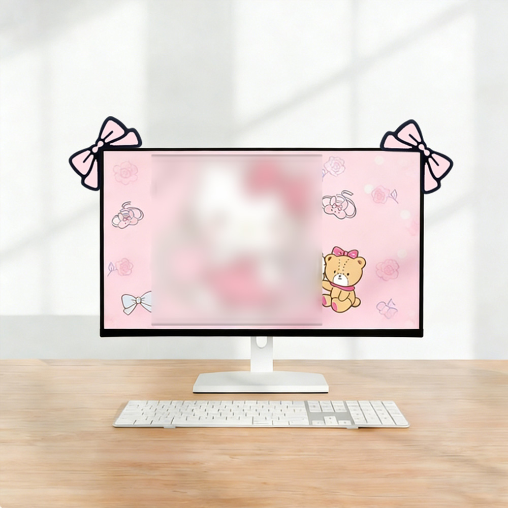 Cute Pink Bow Monitor Decor Ka - Desk Setup Laptop And Monitor review and price