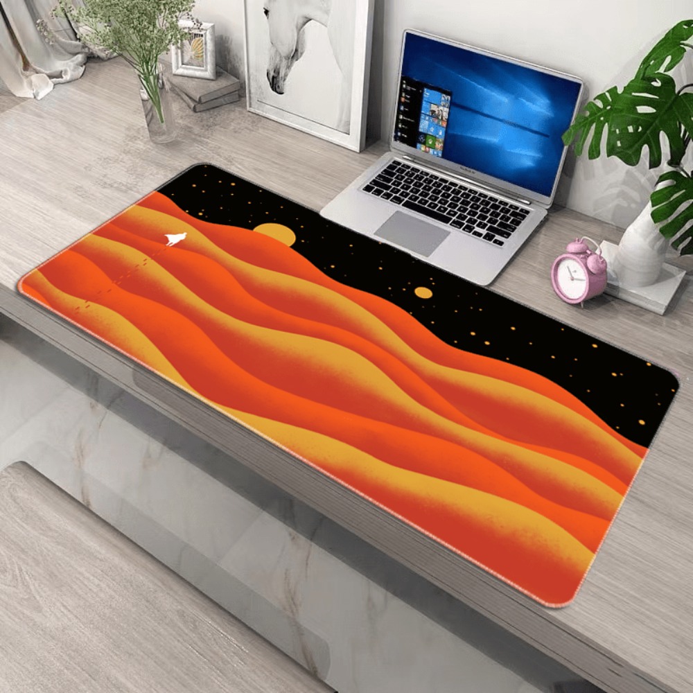 Anti-slip gaming mouse pad, wi - Yellow Desk Setup review and price