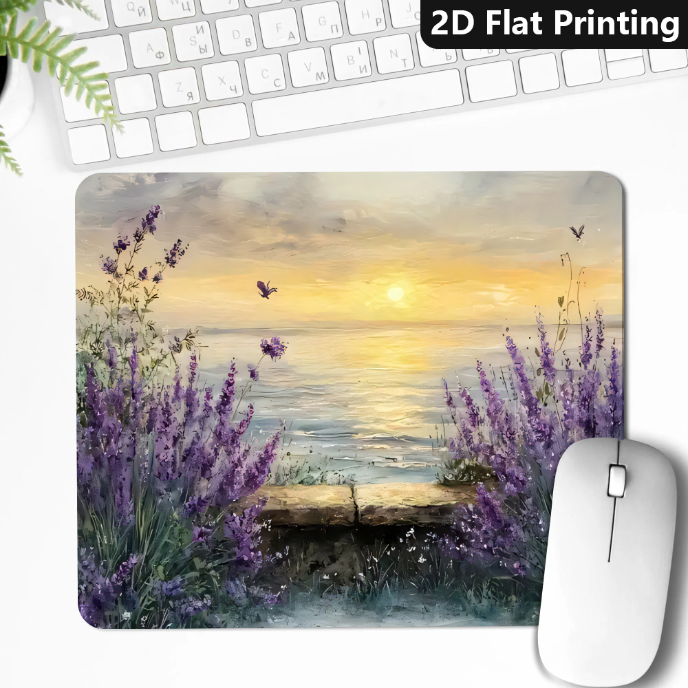 Lavender field at sunset, 1pc, - Desk Setup At Office review and price