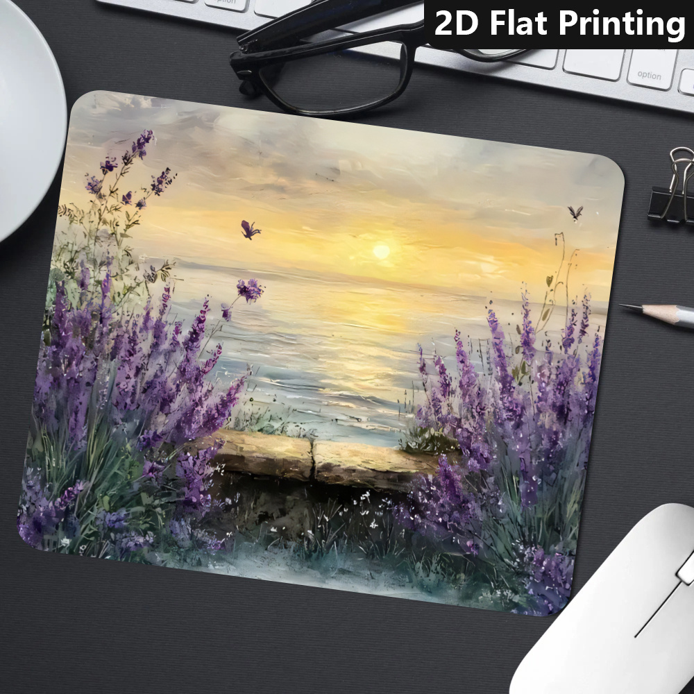 Lavender field at sunset, 1pc, - Desk Setup At Office review and price