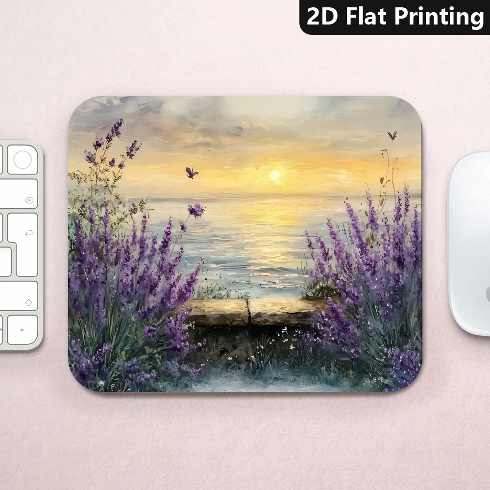 Lavender field at sunset, 1pc, - Desk Setup At Office review and price