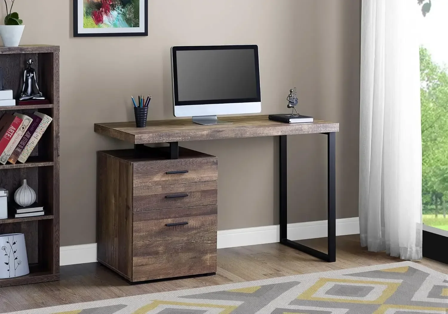 Computer Desk with File Cabine - Desk Setup L Shaped review and price
