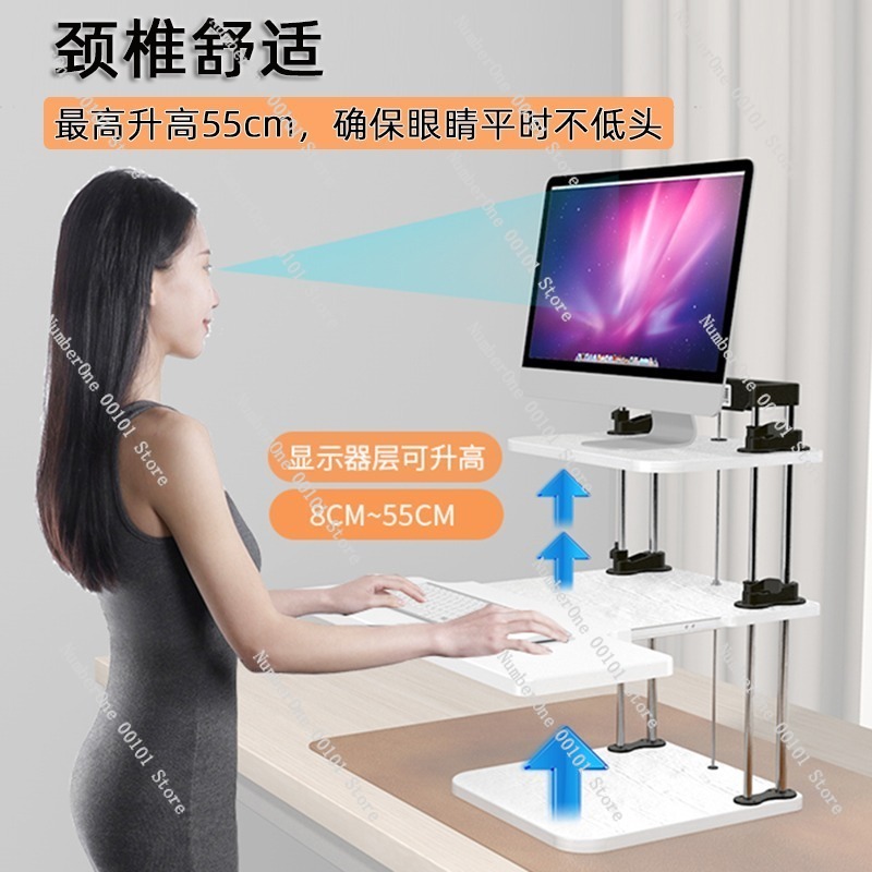 Height-Adjustable Standing Des - Desk Setup Laptop And Monitor review and price
