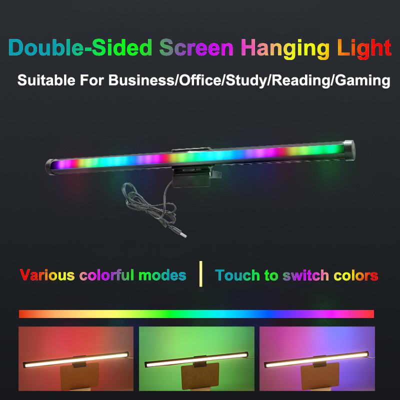 LED Monitor Hanging Desk Light - Yellow Desk Setup review and price