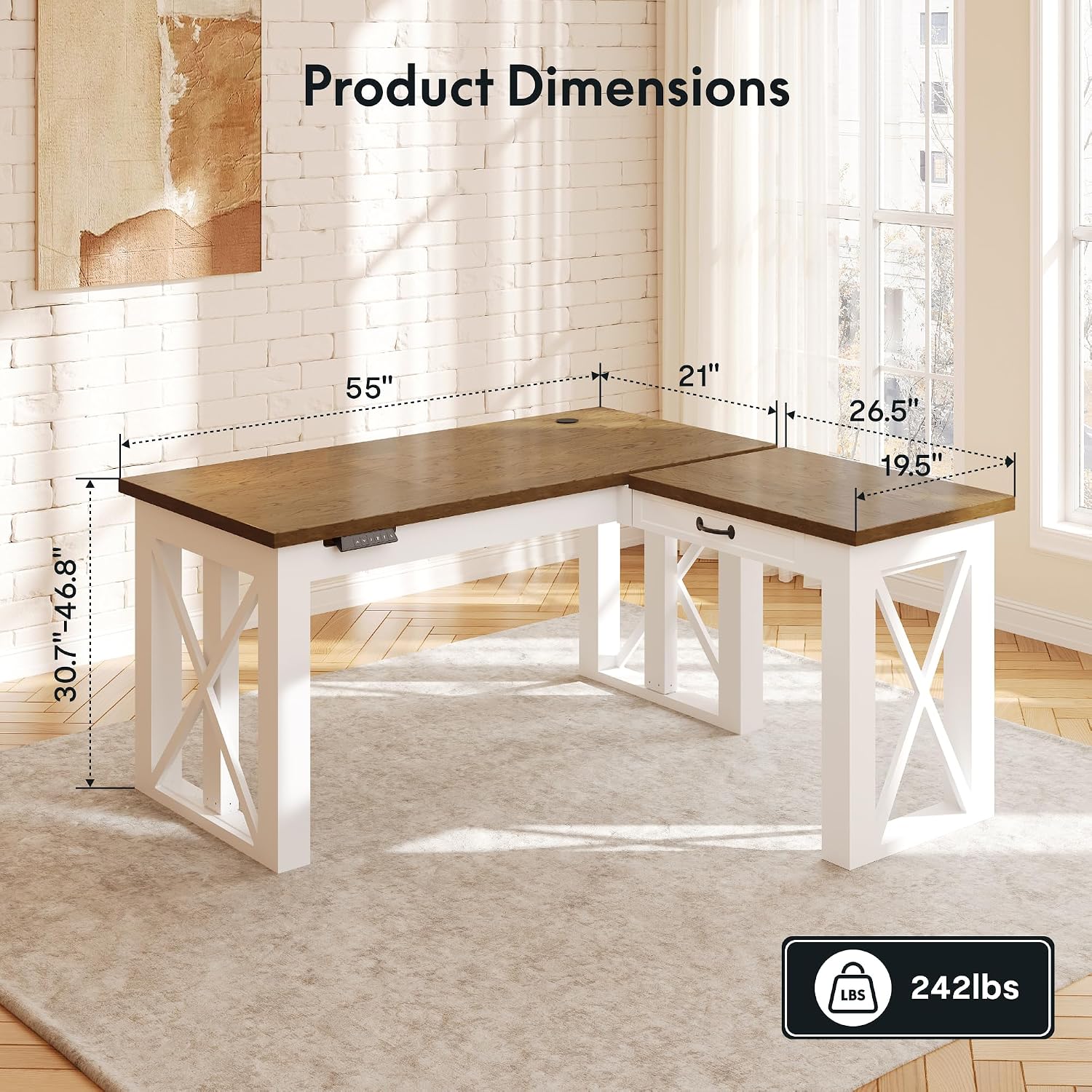 L Shaped Standing Desk with Dr - Desk Setup L Shaped review and price