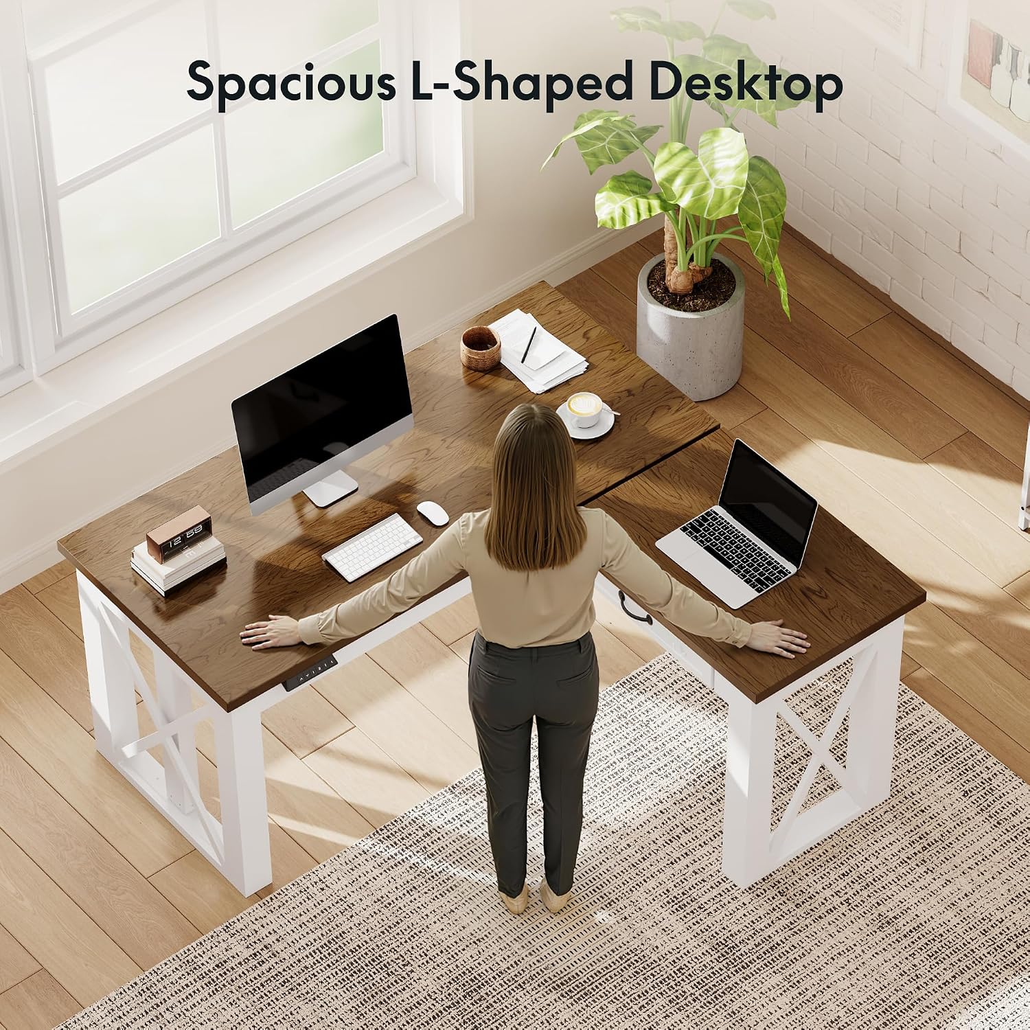 L Shaped Standing Desk with Dr - Desk Setup L Shaped review and price