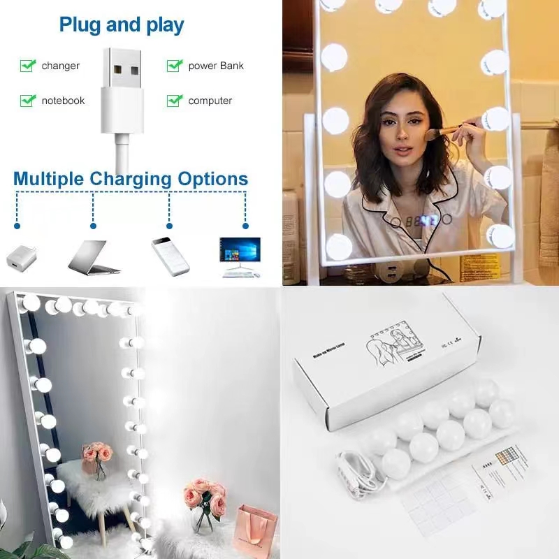LED Light Paste Mirror Makeup  - Desk Setup Light review and price