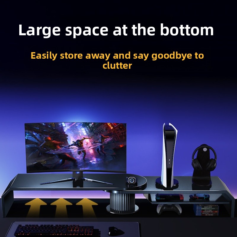 Gaming Dual Monitor Stand Offi - Desk Setup Laptop And Monitor review and price