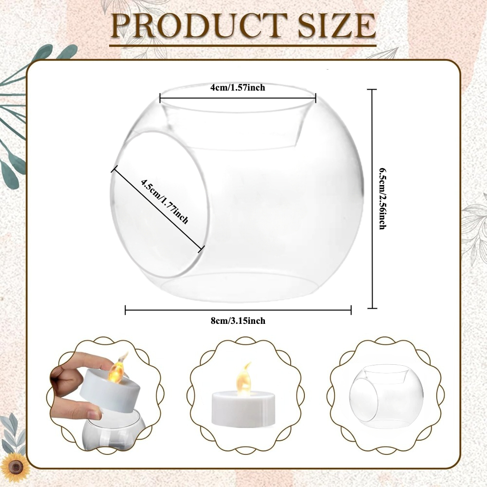 6/12pcs Glass Round Hollow Can - Desk Setup Light review and price