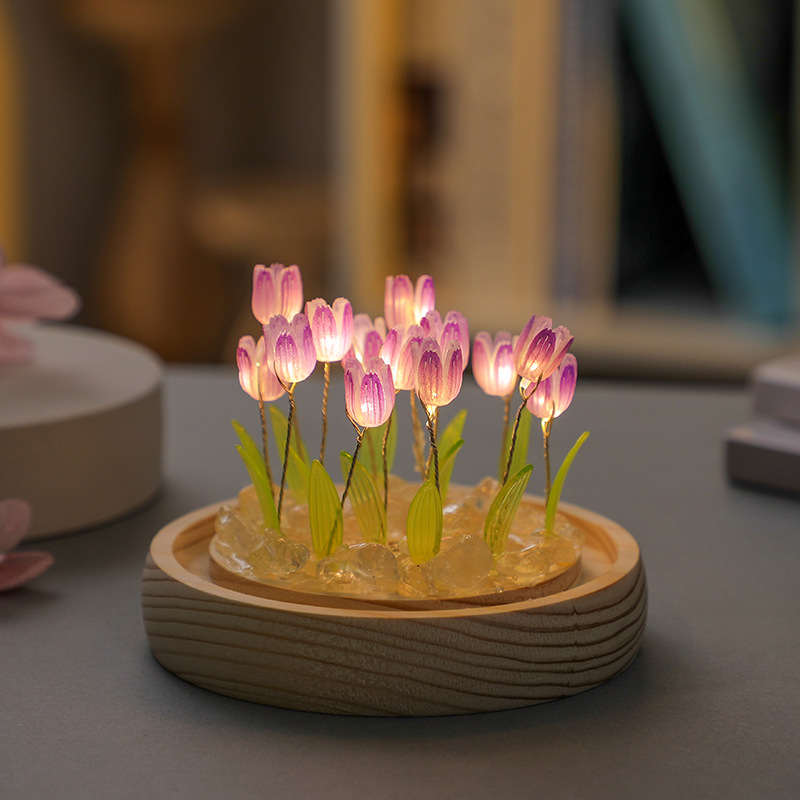 Handmade Tulip Night Lght Hand - Desk Setup Light review and price