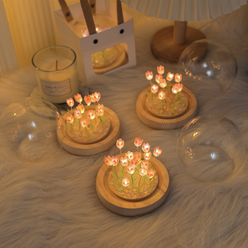 Handmade Tulip Night Lght Hand - Desk Setup Light review and price