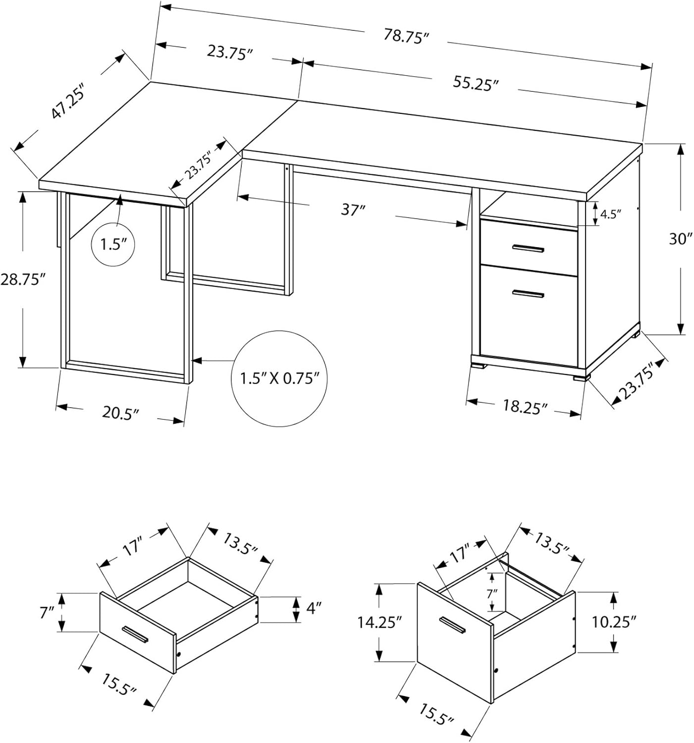 I 7257 Computer Desk, Home Off - Desk Setup L Shaped review and price