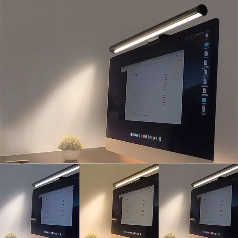 LED Monitor Light Hanging Desk - Yellow Desk Setup review and price