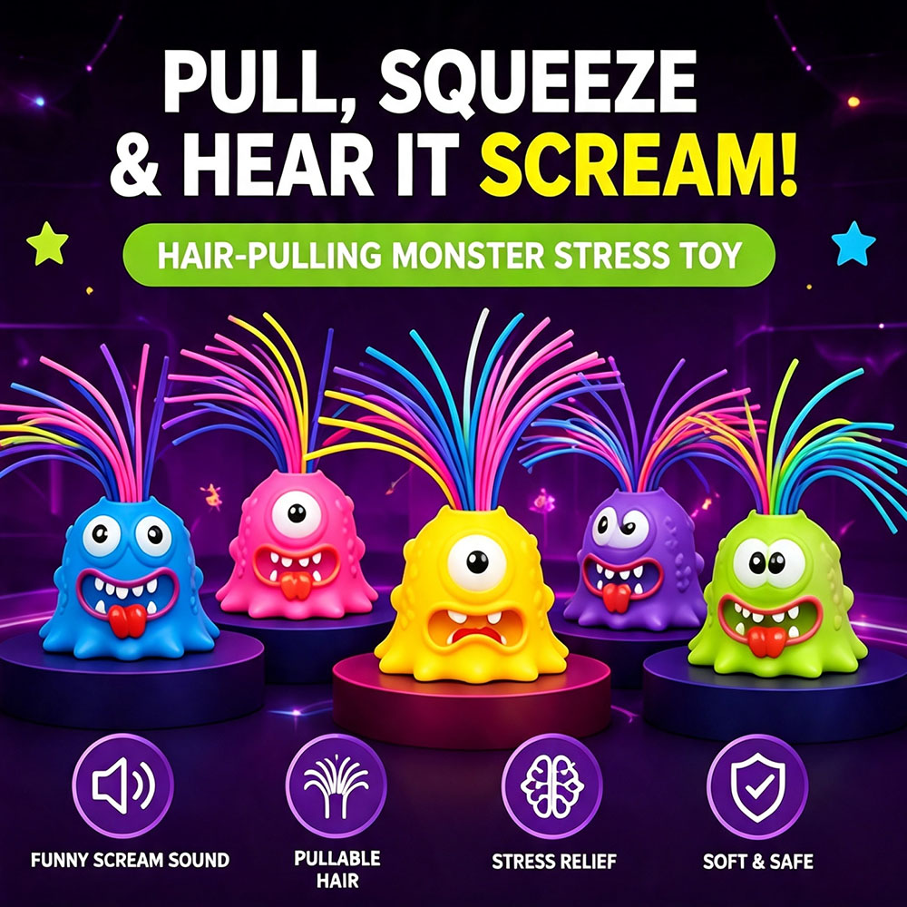 Viral Screaming Monster Hair P - Desk Setup Gifts review and price