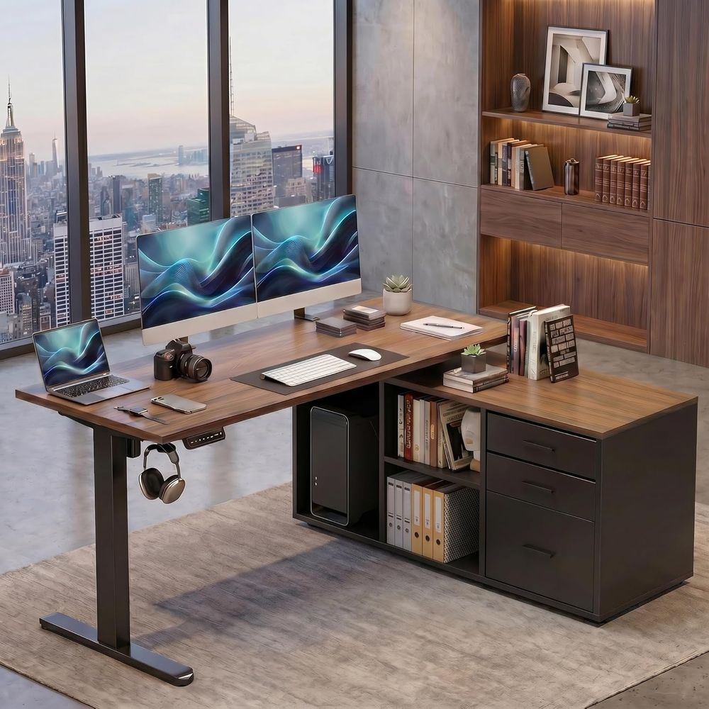 55 Inch L Shaped Standing Desk - Desk Setup L Shaped review and price