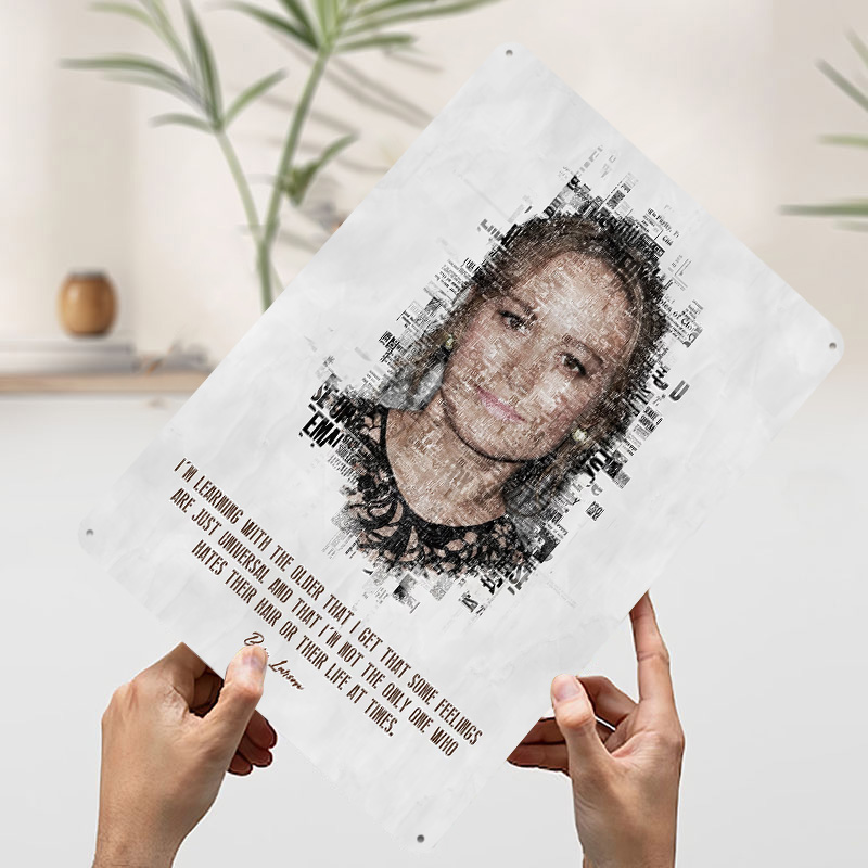 Brie Larson Quote Art Tin Post - Desk Setup Quotes review and price